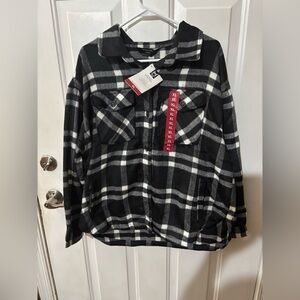 Black and White Plaid Women’s Shacket